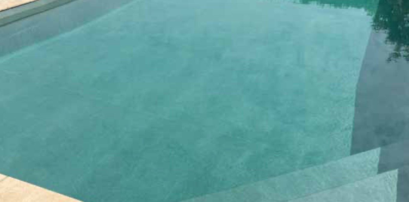 Piscine équipée d’un liner 3D Effect, coloris Vert